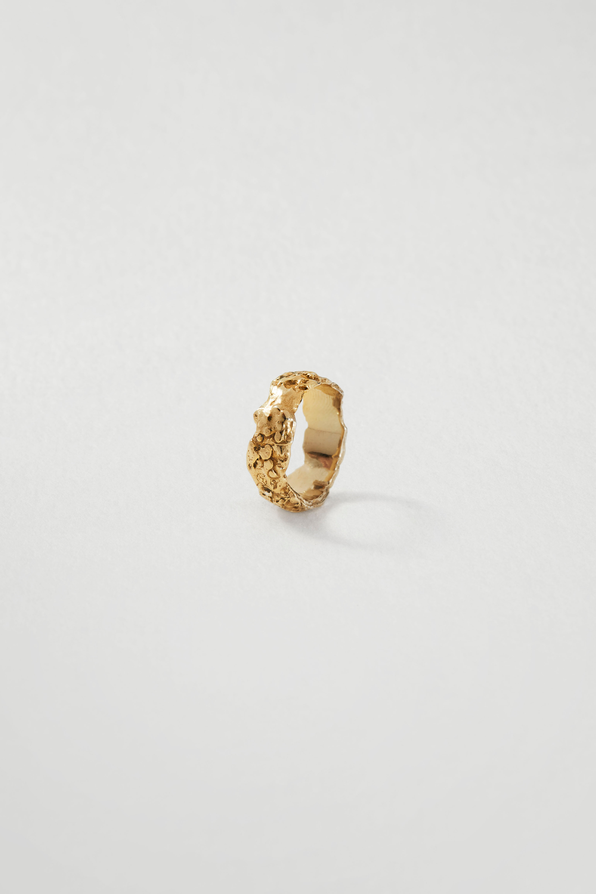 Pierścionek Fossil srebro złocone